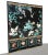 Asian Vintage Oriental Asian Blue Coromandel Four Panel Screen Room Divider W Swans For Sale - Image 3 of 12