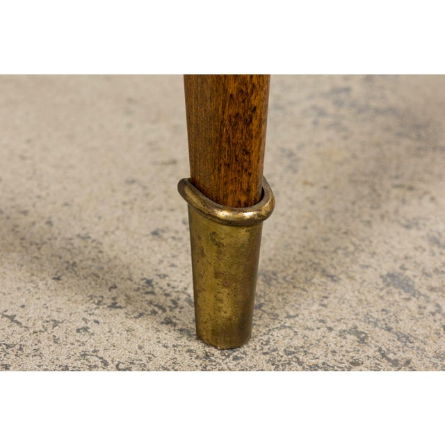 1940s French Parisian Art Deco Oak Dining Chairs in Blush Velvet - Set of 6 For Sale - Image 11 of 18