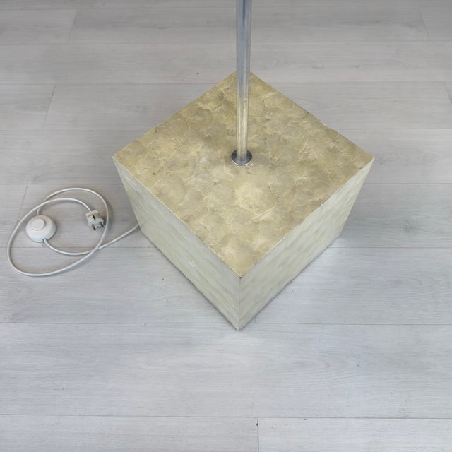 White Rausch Mother of Pearl Floor Lamp For Sale - Image 8 of 9