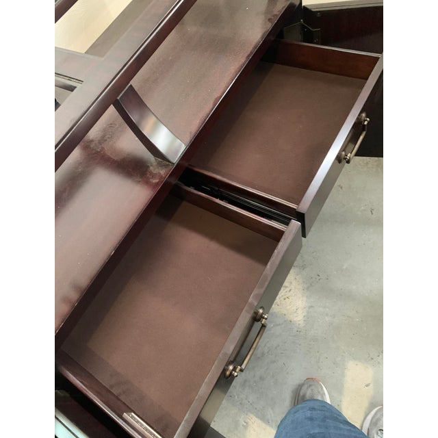Lexington Kensington Place Wellshire Antique Mirrored Mahogany Sideboard For Sale - Image 10 of 17
