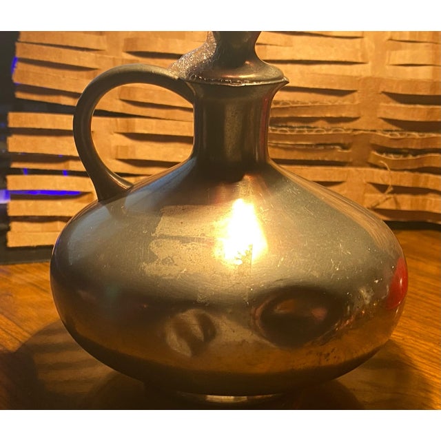 Mid-Century Modern Vintage Royal Holland Pewter Daalderop Pitcher W/ Stopper For Sale - Image 3 of 11