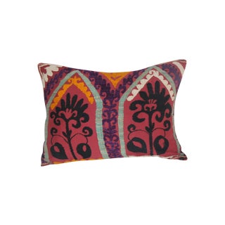 Purple Vine Suzani Pillow For Sale