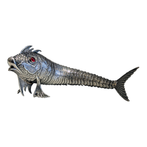 Manuel Garrido Articulated Silver Fish, Mid-Century Spain