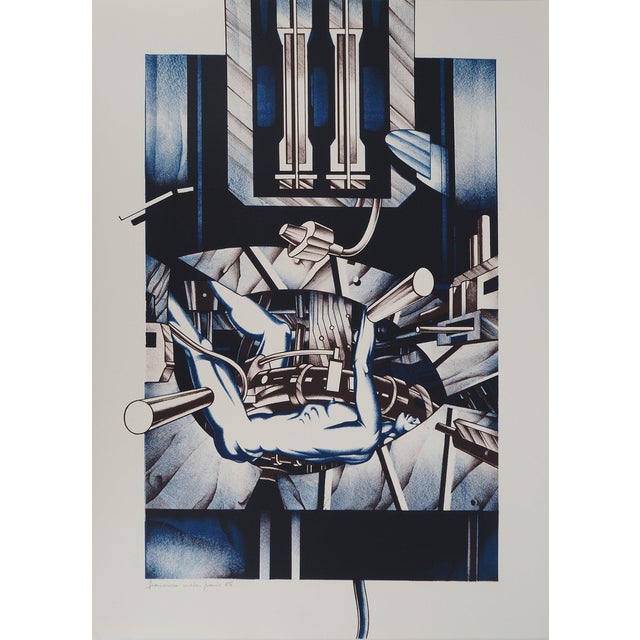 Francisco Melo, Composition mécanique (Nude), Lithograph For Sale