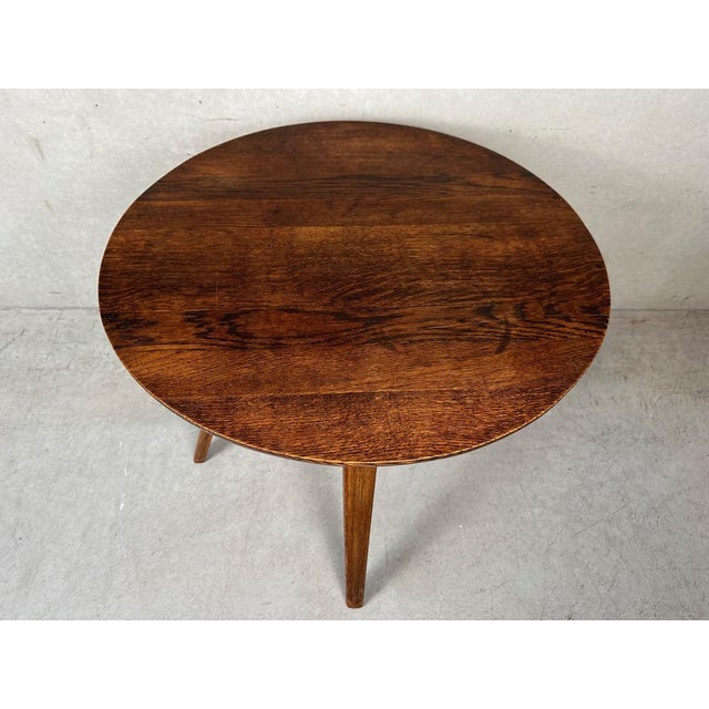 Brown Vintage Japandi Side Table in Oak, 1970s For Sale - Image 8 of 10