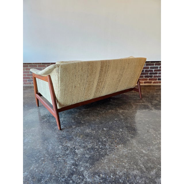 DUX Folke Ohlsson for Dux Sweden Small Sofa Loveseat MCM Vintage 2 of 2 For Sale - Image 4 of 9