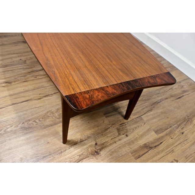 Restored Mid Century Kent Coffey Perspecta Walnut and Rosewood Coffee