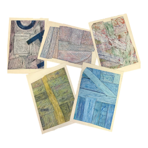 1980’s 5 Original Abstract Screen Prints Unframed-Set of 5