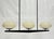 Black Marian Jamieson "Spyglass" Chandelier Antique Brass Shell White Glass For Sale - Image 8 of 18