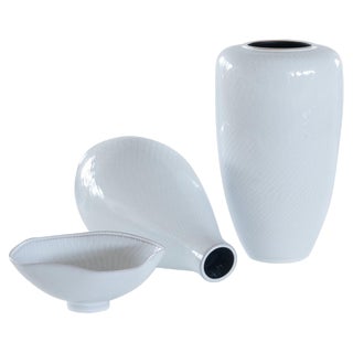 Mid-Century Studio Pottery Works by Joep Felder, 1940s, Set of 3 For Sale