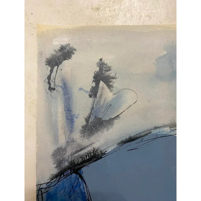 "Now I Float Vi" Original Mixed Media Painting on Paper by Zac Woodiel For Sale - Image 4 of 7