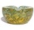 Mid-Century Modern Barovier Toso Murano Vintage Gold Leaf Emerald Green Swirl Italian Art Glass Chunky Ashtray Bowl For Sale - Image 3 of 7