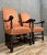 Important pair of louis xiii style armchairs in carved walnut, circa 1850 armrests decorated with lion heads upholstered...