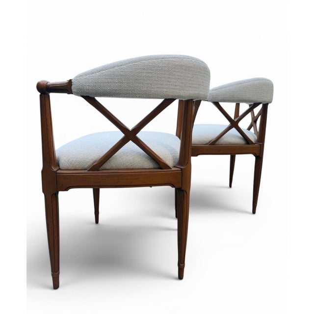 Mid-Century Modern Pair of 1965 Tomlinson "Sophisticate" X-Back Armchairs For Sale - Image 3 of 12