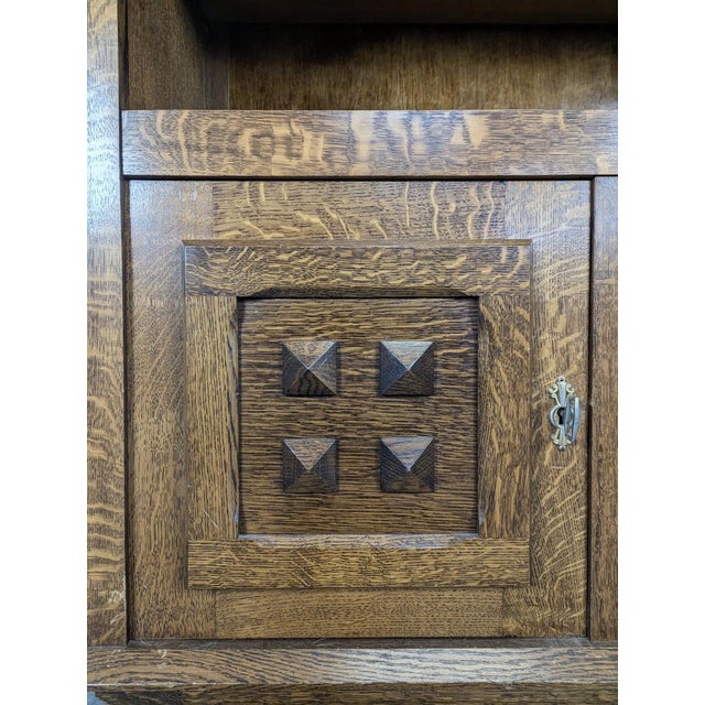 Reconstruction Oak Shelf with Cabinet For Sale - Image 4 of 6