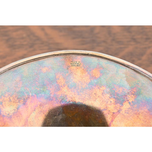 Sheffield English Victorian Silverplate Handled Reticulated Serving Tea Tray For Sale - Image 9 of 11