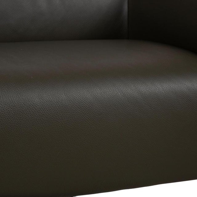 Mayon 3-Seater and 2-Seater Sofas in Dark Green Leather from Leolux, Set of 2 For Sale - Image 6 of 18
