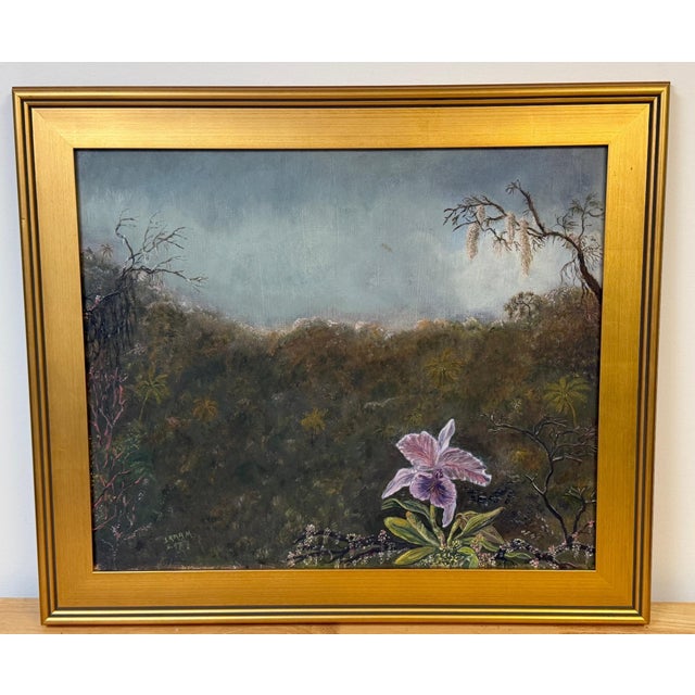 After Martin Johnson Heade: Tropical Orchid, South American Landscape For Sale - Image 12 of 12