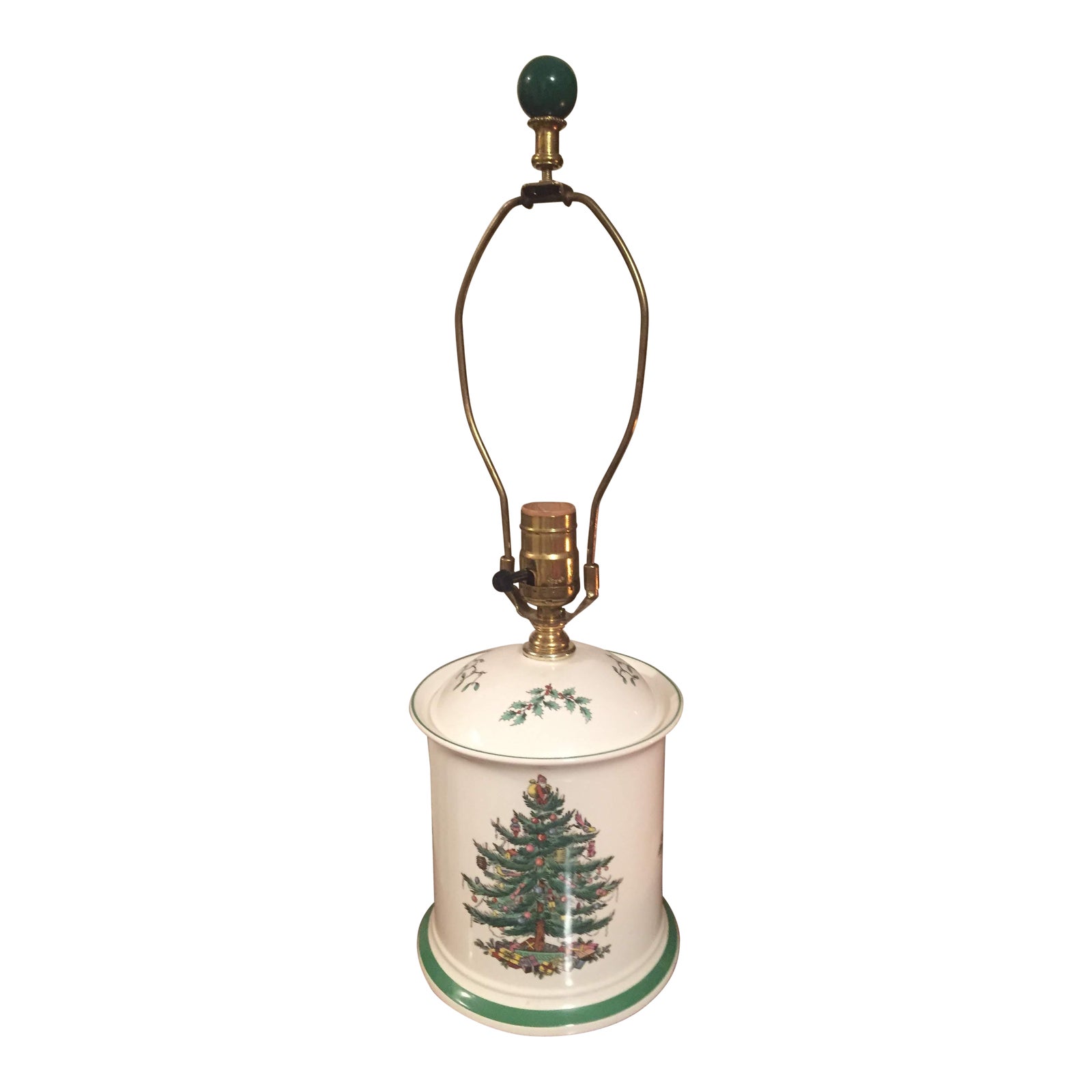 Vintage Spode Christmas Tree Table Lamp Chairish