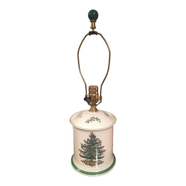 Vintage Spode Christmas Tree Table Lamp Chairish