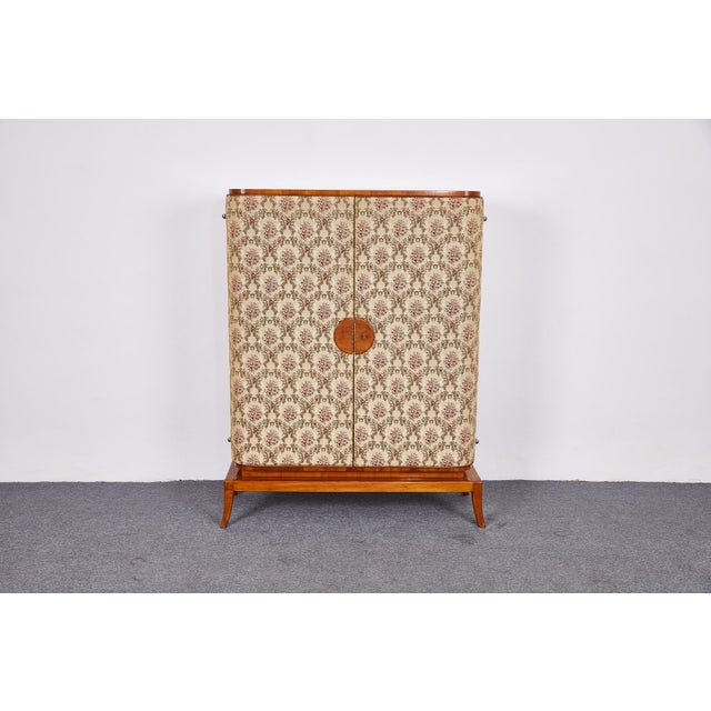 Art Deco Cherrywood and Tapestry Wardrobe attributed to Josef Frank, Austria, 1930s For Sale - Image 10 of 18