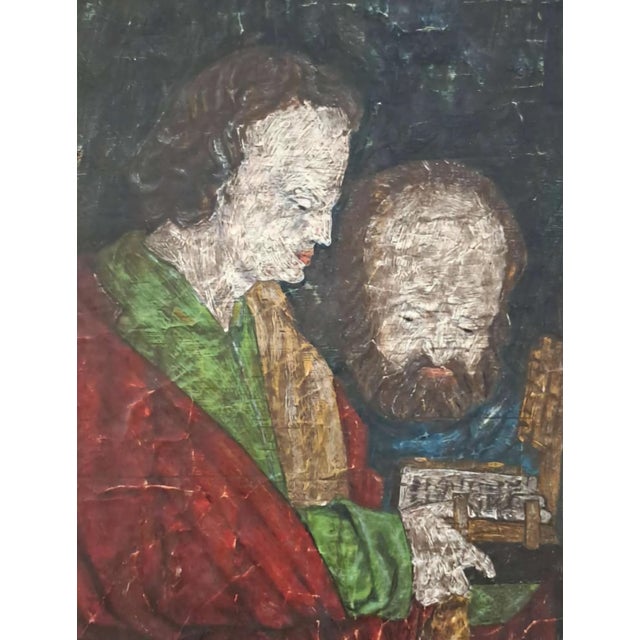 Wood Veneto-Cretan Icon of Saint John the Evangelist (Theologian), Late 15th Century. For Sale - Image 7 of 12