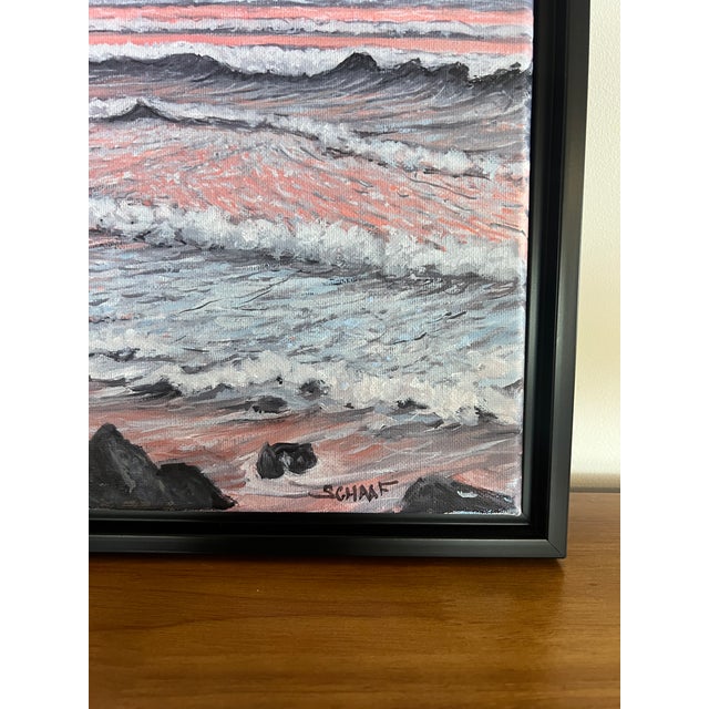 Paint Pacifica Sunset Origenal Painting by Steve Schaaf For Sale - Image 7 of 8