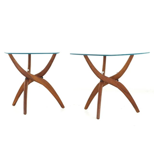 Mid-Century Modern Forest Wilson Mid Century Walnut Side Tables - Pair For Sale - Image 3 of 12