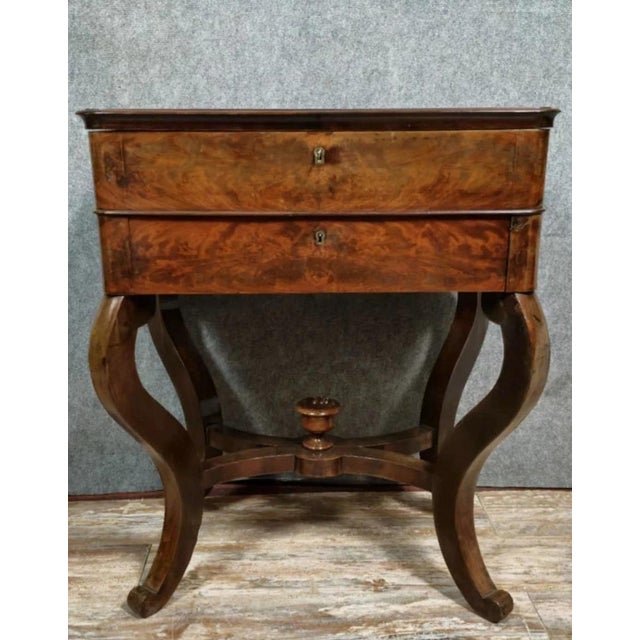 Empire-Charles X Mahogany Sewing Table, 1820 For Sale - Image 11 of 11