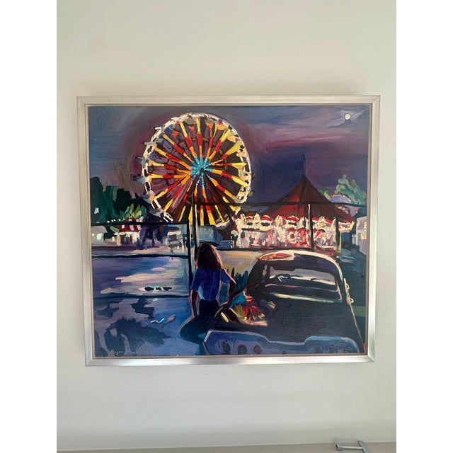 Oil painting by Roger Mason (b. 1950), a celebrated American painter known for capturing memory, light, and narrative...