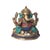 Indian Brass Ganesha Statue With Turquoise Inlay | 7 Inch Hindu Ganpati Idol for Home Altar | Colorful Indian Deity Art | Unique Housewarming Gift For Sale - Image 3 of 7