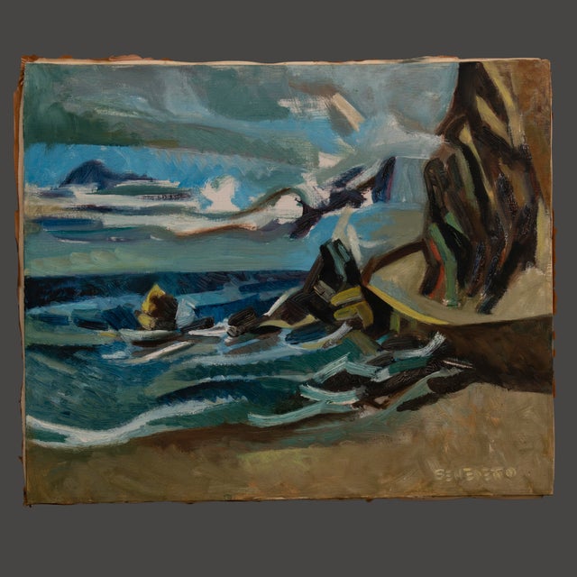 Enzo Benedetto, Second Futurist Landscape, 1960s, Oil on Canvas For Sale - Image 9 of 9