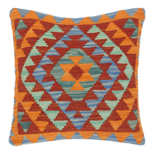 Shabby Chic Turkish Sidney Hand Woven Kilim Throw Pillow