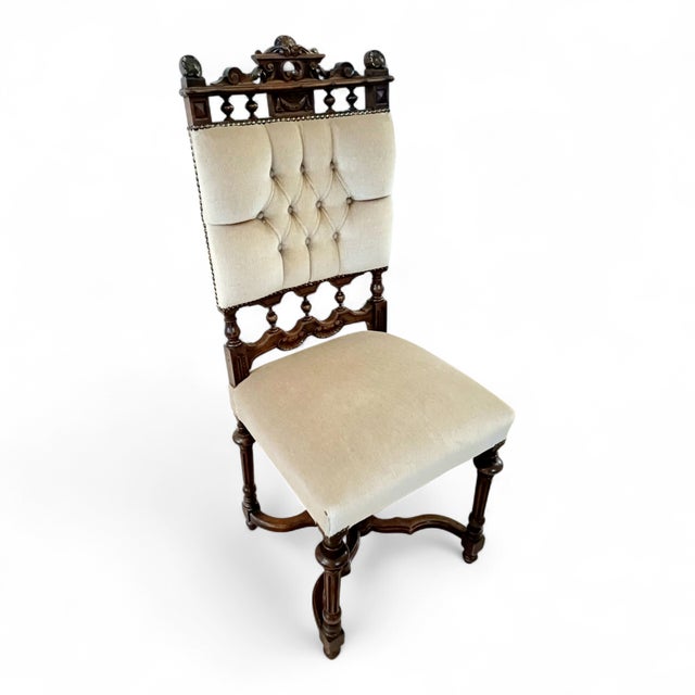 Antique Victorian Carved Chair, 1800s For Sale - Image 9 of 9
