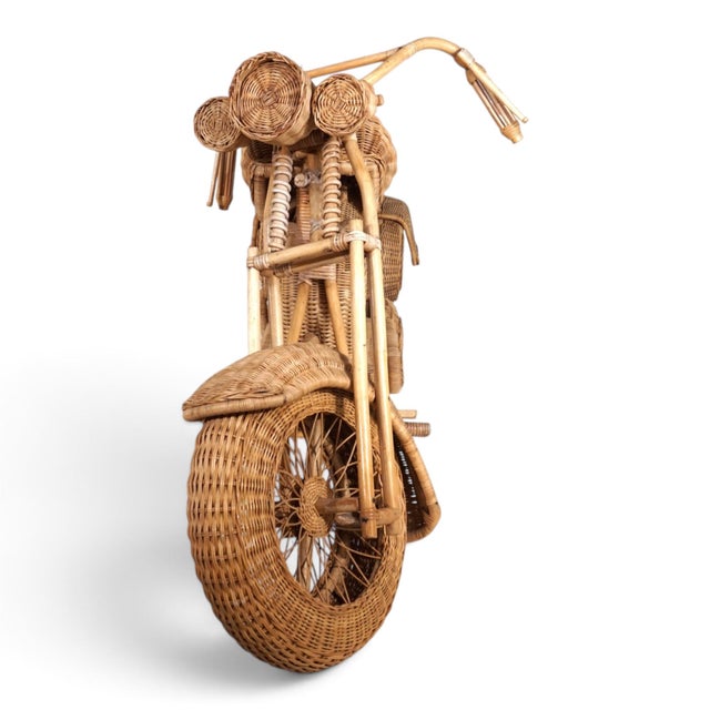 After Tom Dixon, Harley-Davidson Motorcycle, 1990s, Rattan For Sale - Image 16 of 18