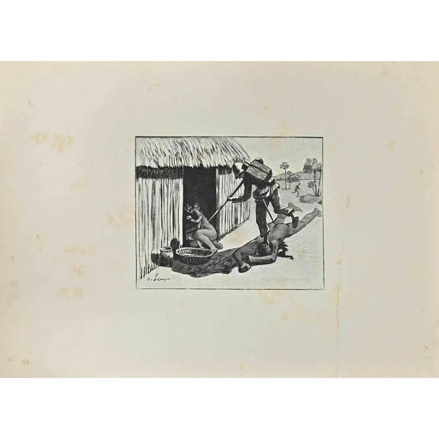 Soldier is a Original Print, Woodcut realized by After Henri Lebasque, in 1903. Signed on Plate. Good condition. This...