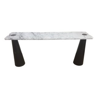 Black and White Marble Eros Console by Angelo Mangiarotti for Skipper, 1990s For Sale