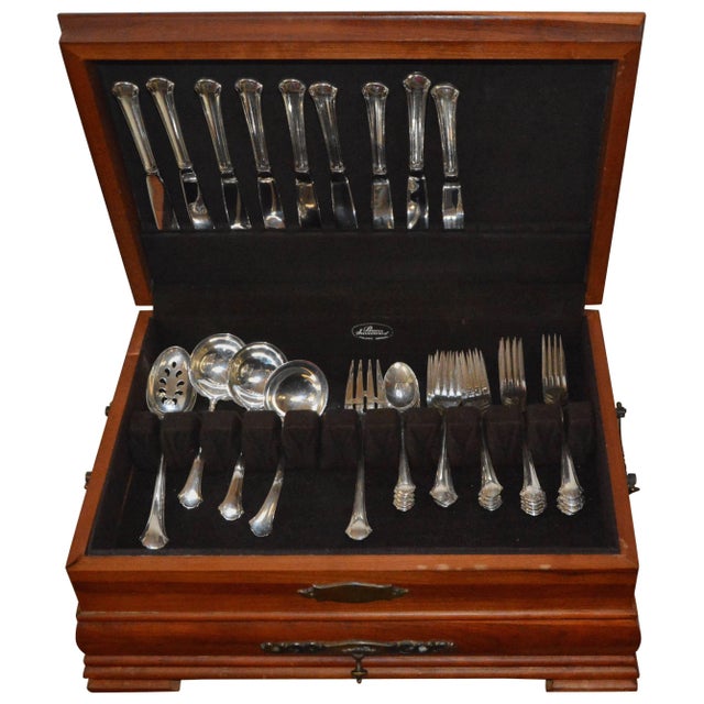 Towle Sterling Silver Flatware Set Chippendale Pattern 39 Pieces For Sale - Image 11 of 11