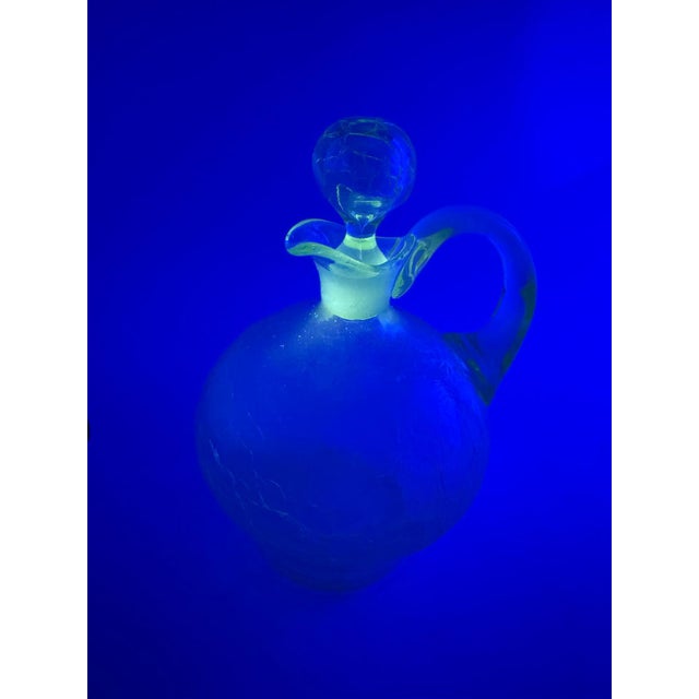 Glass Carafe with Crackle Glass Look For Sale - Image 11 of 16