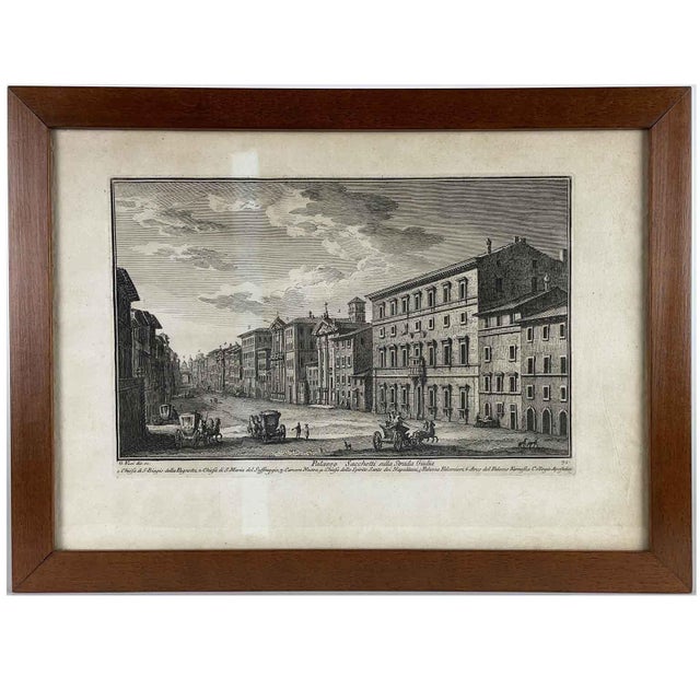 Giuseppe Vasi, Views of Rome and Venice, Etchings, 1757, Framed, Set of 3 For Sale - Image 7 of 16