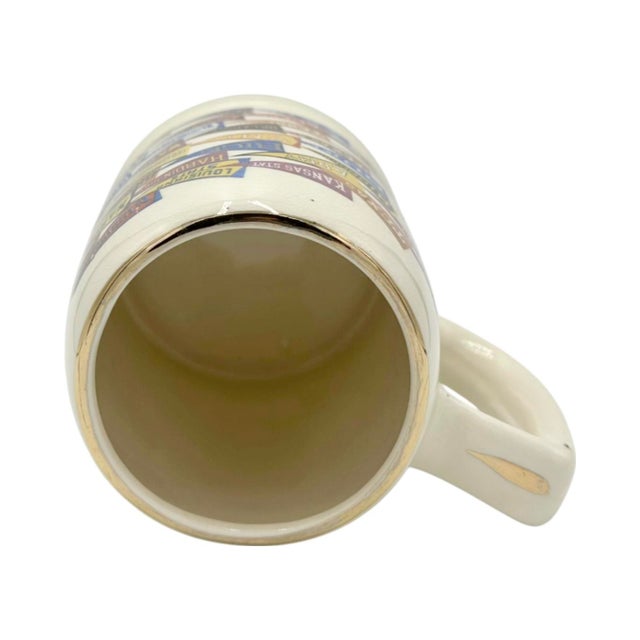 Ceramic Vintage College University Pennants Ceramic Stein Mug For Sale - Image 7 of 11