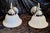 Vintage Wall Lamps with Chrome-Plated Metal Frame and White Glass Shade, 2001, Set of 2, in Very Good conditions. Designed...
