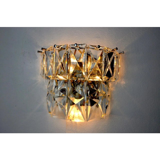 Hollywood Regency Regency Glass Wall Light from Kinkeldey, Germany, 1970 For Sale - Image 3 of 10