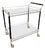 Mid-Century Hollywood Regency Faux Bamboo and Brass Two-Tier Drinks Trolley. For Sale