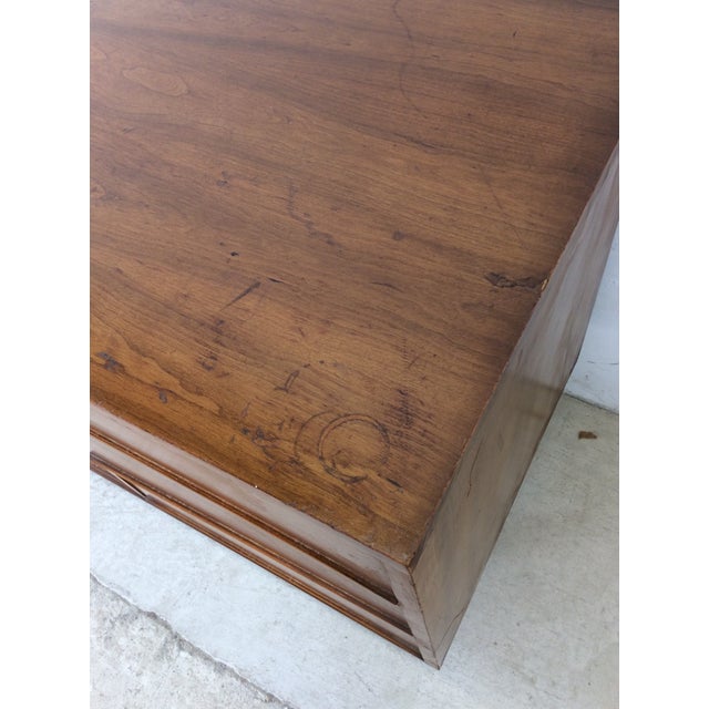 Wood Mid Century Modern Lowboy Dresser With 9 Drawers For Sale - Image 7 of 12