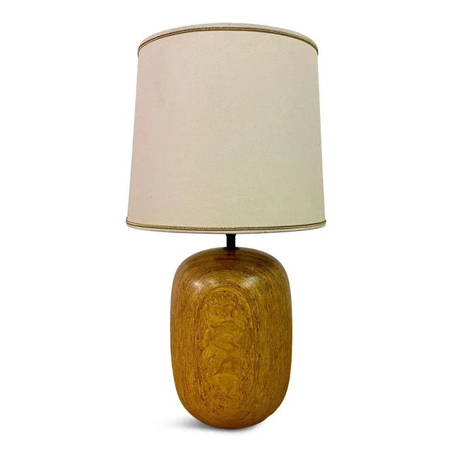 Mid-Century Turned Wood Lamp, 1960s For Sale - Image 11 of 11