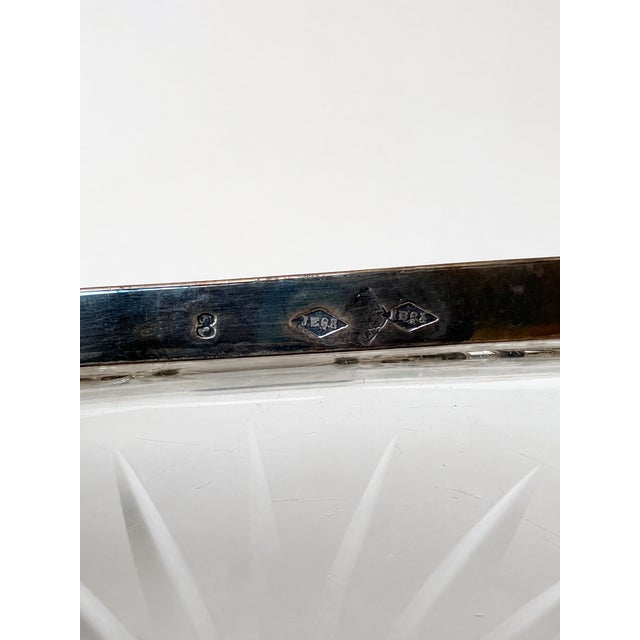 Art Nouveau French Silver-Plated and Cut-Glass Jardinière, 1900s For Sale - Image 4 of 13