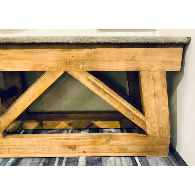 Organic Modern Rustic Reclaimed Pine Wood Console Table Chairish