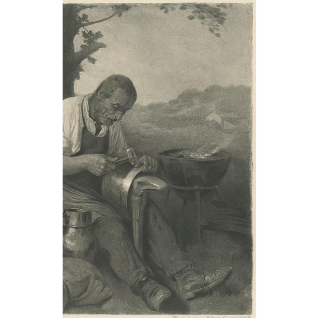 19th Century Antique The Tinker Goupil Photogravure after Alphonse Legros, 1880 For Sale - Image 5 of 9