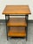 Black Industrial Iron + Wood Three Tier Side Table For Sale - Image 8 of 12